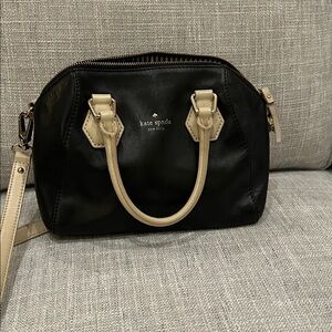 Kate Spade Black and Cream Satchel
